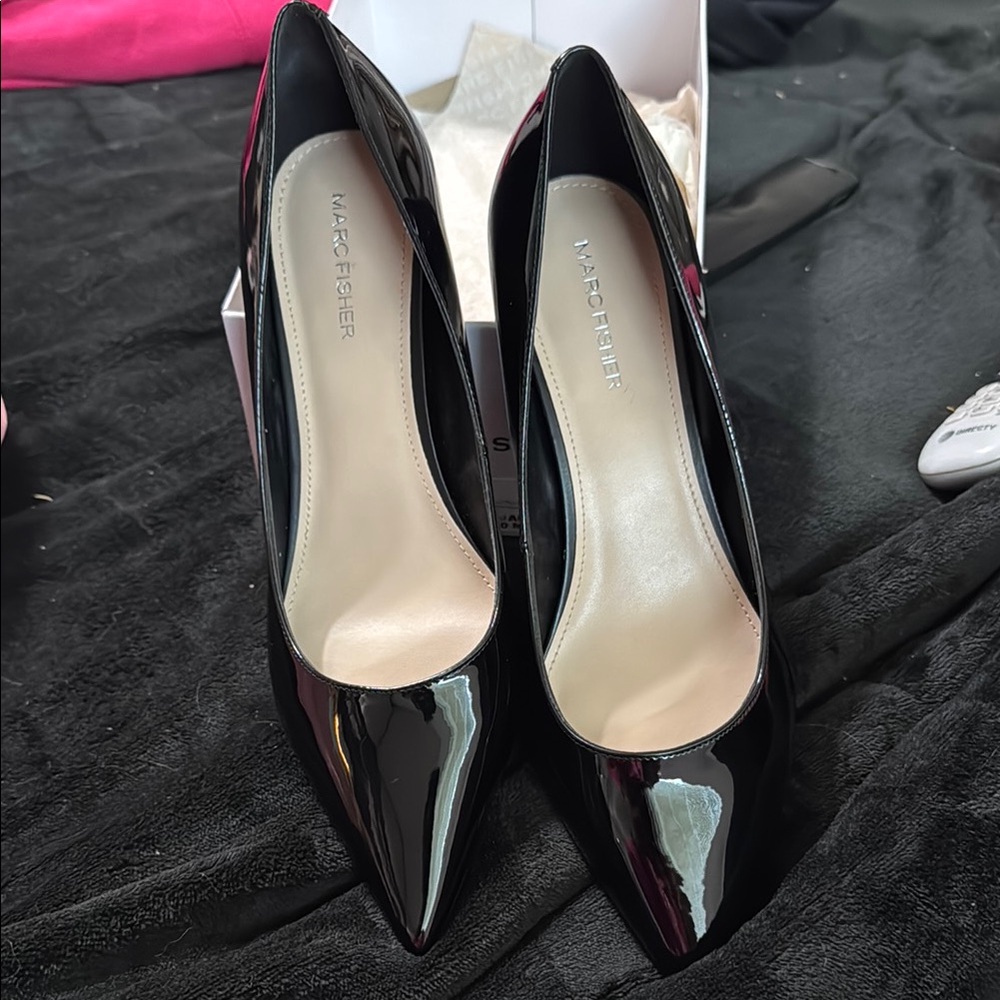Marc Fisher Black Patent Leather Heels